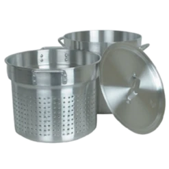 Thunder Group ALSKPC120 20 Qt. Aluminum Mirror Finish Pasta Cooker