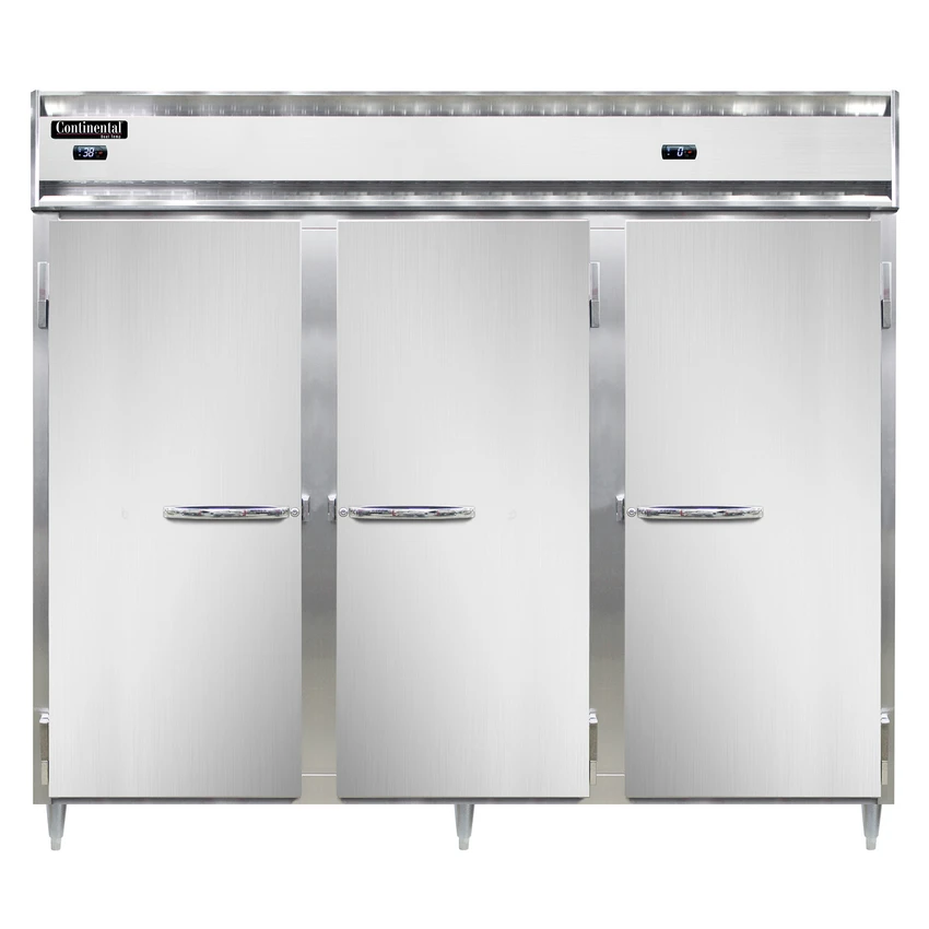 Continental Refrigerator DL3RRFE-SS-PT 85.5" W Three-Section Solid Door Pass-Thru Designer Line Refrigerator/Freezer 3 Continental Refrigerator DL3RRFE-SS-PT 85.5" W Three-Section Solid Door Pass-Thru Designer Line Refrigerator/Freezer