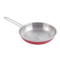 Bon Chef 60309 3 Qt. 4 Oz. Round Stainless Steel With Aluminum Core Classic Country French Collection Saute Pan And Skillet
