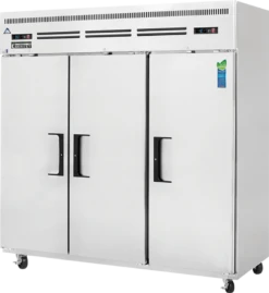 Everest Refrigeration ESRF3 74.75" W Three-Section Solid Door Reach-In Dual Temperature Refrigerator/Freezer Combo