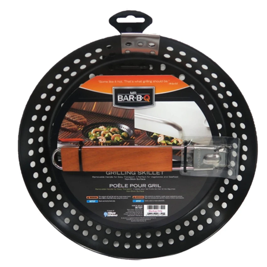 Chef Master 06750Y Non-Stick Mr. Bar-B-Q Skillet With Wooden Handle 3 Chef Master 06750Y Non-Stick Mr. Bar-B-Q Skillet With Wooden Handle