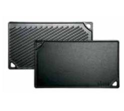 Lodge LDP3 16.75" W X 9.5" D Rectangular Double Burner Cast Iron Double Play Grill Or Griddle (2 Each Per Case)