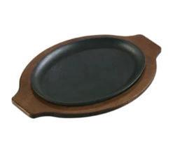 Lodge LOSH3 10" W X 7.5" D Cast Iron Oval Serving Griddle (6 Each Per Case)