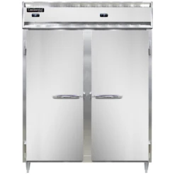 Continental Refrigerator DL2RFE-SA-PT 57" W Two-Section Solid Door Reach-In Designer Line Refrigerator/Freezer