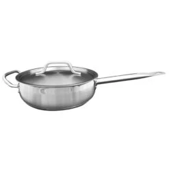 Thunder Group SLSAP4030 3 Qt. Stainless Steel With Lid Sauté Pan