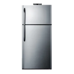 Summit BKRF21SS 29.63" W Black Solid Door Break Room Refrigerator-Freezer
