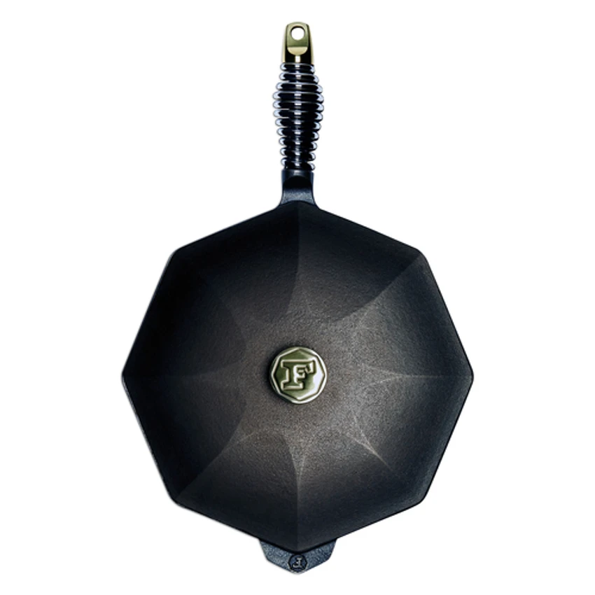 Lodge SL10-10001 10" Octagonal Cast Iron With Stainless Steel Spring Handle Finex® Skillet 4 Lodge SL10-10001 10" Octagonal Cast Iron With Stainless Steel Spring Handle Finex® Skillet - Image 2