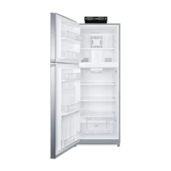Summit BKRF14SSLHD 26" W Stainless Steel Solid Door Break Room Refrigerator-Freezer