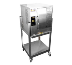 AccuTemp P61201E060 SGL-NG 6 Pans Natural Gas Convection Steamer Connected Evolution Boilerless - 60,000 BTU