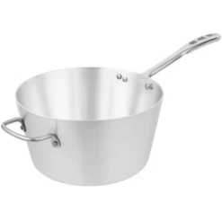 Vollrath 67310 10 Qt. 11 Gauge Aluminum Alloy Plated TriVent Handle With EverTite Riveting Wear-Ever Tapered Sauce Pan