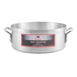 Winco AXBZ-18 18 Qt. Aluminum Round Professional Brazier With Cover