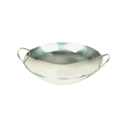 Thunder Group SLWK008 Stainless Steel 2 Handles Wok Serving Dish