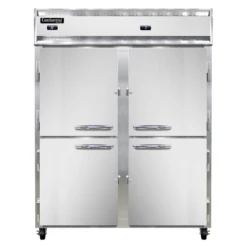 Continental Refrigerator 2RFE-SS-HD 57" W Two-Section Solid Door Reach-In Extra-Wide Refrigerator/Freezer
