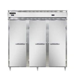 Continental Refrigerator DL3RFF-SS 78" W Three-Section Solid Door Reach-In Designer Line Refrigerator/Freezer