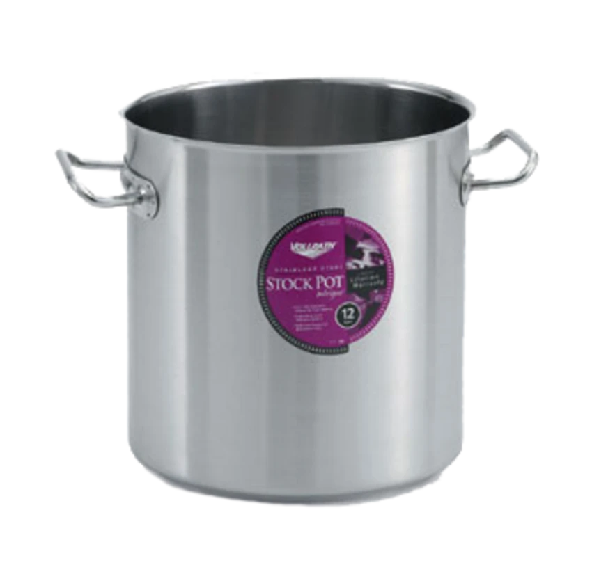 Vollrath 47723 27 Quart Stainless Steel Body With 1/4" Aluminum Combination Satin/Mirror Finish Solid Loop Welded Handle Intrigue Stock Pot 3 Vollrath 47723 27 Quart Stainless Steel Body With 1/4" Aluminum Combination Satin/Mirror Finish Solid Loop Welded Handle Intrigue Stock Pot