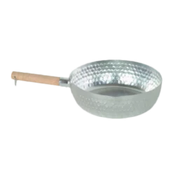 Thunder Group ALSP003 8" Dia. Aluminum Flat Bottom Snow Flat Pan