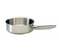 Matfer Bourgeat 696024 9.5" 2.75 Qt. Stainless Steel And Aluminum Bourgeat Excellence Saute Pan
