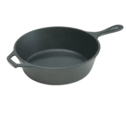 Lodge L10DSK3 12.125" Round Cast Iron With Helper Handle Skillet (2 Each Per Case)