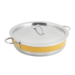 Bon Chef 60030CFYELLOW 6 Qt. Stainless Steel Classic Country French Pot