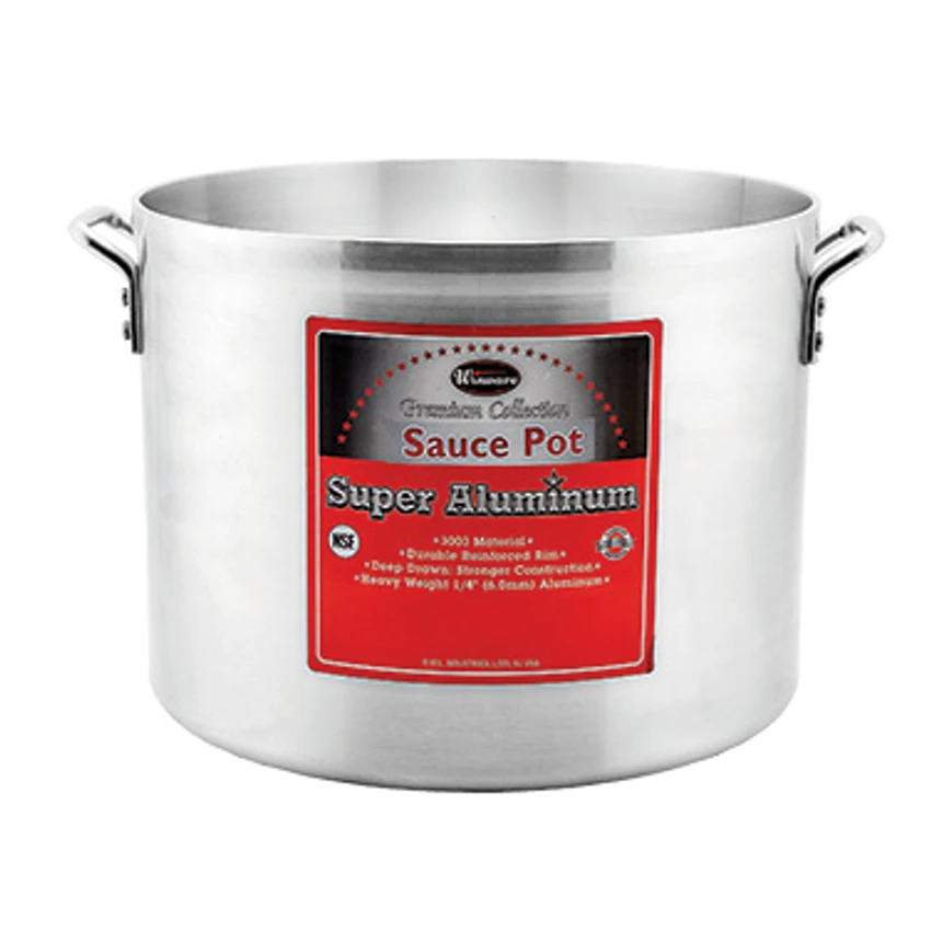 Winco AXHA-14 14 Qt. Aluminum Sauce Pot 3 Winco AXHA-14 14 Qt. Aluminum Sauce Pot