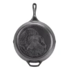 Lodge L12SKWLTKY 13.8" Round Cast Iron With Helper Handle Wildlife Series Skillet (2 Each Per Case)