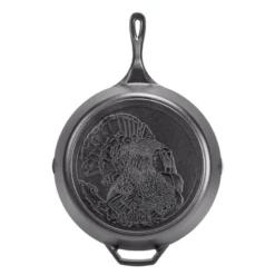 Lodge L12SKWLTKY 13.8" Round Cast Iron With Helper Handle Wildlife Series Skillet (2 Each Per Case)