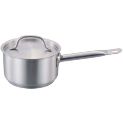 Omcan USA 80431 2 Qt. Stainless Steel Welded Handle Sauce Pan With Cover