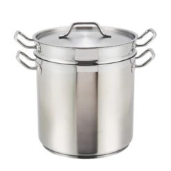 Winco SSDB-8 8 Qt Aluminum & Stainless Steel Double Boiler