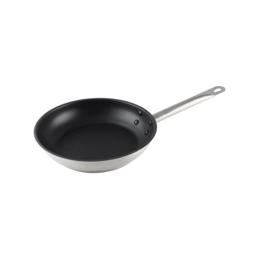Thunder Group SLSFP4109 9.5" Dia. Stainless Steel Uncoated Fry Pans 3 Thunder Group SLSFP4109 9.5" Dia. Stainless Steel Uncoated Fry Pans