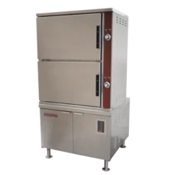 Crown GCX-24-LP 12 Pan Capacity Stainless Steel Floor Model Liquid Propane Convection Steamer - 300,000 BTU