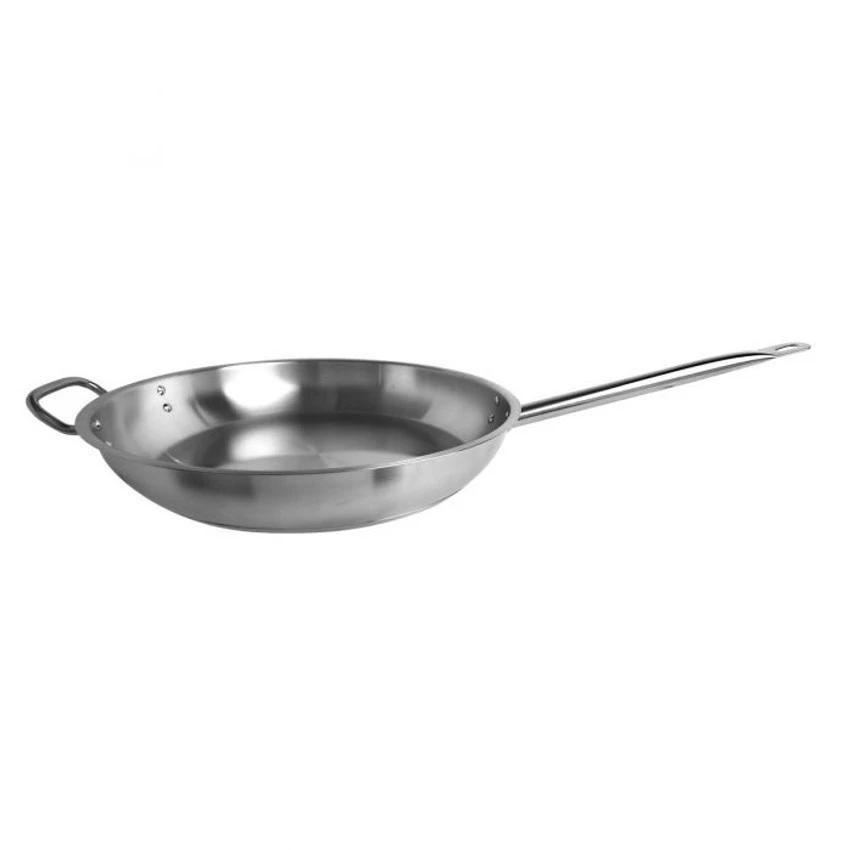 Thunder Group SLSFP4014 14" Dia. Stainless Steel Uncoated Fry Pans 3 Thunder Group SLSFP4014 14" Dia. Stainless Steel Uncoated Fry Pans