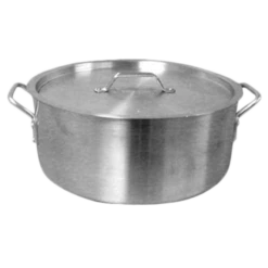 Thunder Group ALSKBP004 20 Qt. Aluminum Mirror-Finish With Cover Brazier Pot