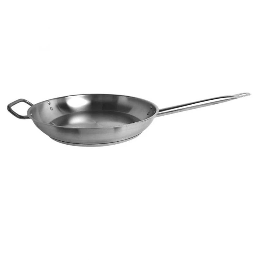 Thunder Group SLSFP4012 12" Dia. Stainless Steel Uncoated Fry Pans 3 Thunder Group SLSFP4012 12" Dia. Stainless Steel Uncoated Fry Pans