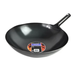 Thunder Group IRJWC301 Steel 1 Handle Japanese Jin-Ping Wok