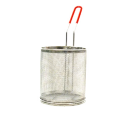 Town 42930/DZ Pasta/Blanching Basket 6-1/2" Dia. X 7"H Fine Wire Mesh Coated Handle 18/8 Stainless Steel