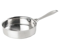 Vollrath 47745 3 Qt. Satin And Mirror Intrigue Stainless Steel Saute Pan