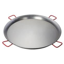 Winco CSPP-35 35-1/2" Dia. Carbon Steel Round Paella Pan