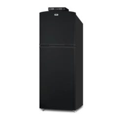 Summit BKRF14BLHD 26" W Black Solid Door Break Room Refrigerator-Freezer