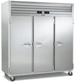 Traulsen RDT332NUT-FHS 76.31" W Three-Section Solid Door Reach-In Spec-Line Refrigerator/Freezer Dual Temp Cabinet