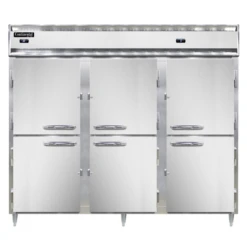 Continental Refrigerator DL3RRFE-HD 85.5" W Three-Section Solid Door Reach-In Designer Line Refrigerator/Freezer