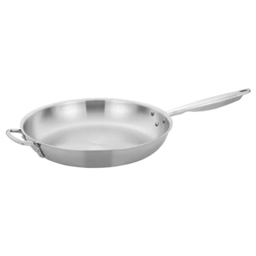 Winco TGFP-14 14" Stainless Steel And Aluminum Tri-Gen Induction-Ready Fry Pan 3 Winco TGFP-14 14" Stainless Steel And Aluminum Tri-Gen Induction-Ready Fry Pan
