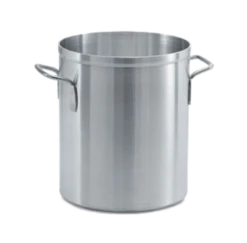 Vollrath 67508 8.5 Qt. Natural Finish Aluminum With Plated Welded Handles Classic Stock Pot