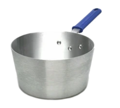 Vollrath 434412 4.5 Qt. 11 Gauge Aluminum Alloy Cool Handle With EverTite Riveting Wear-Ever Tapered Sauce Pan